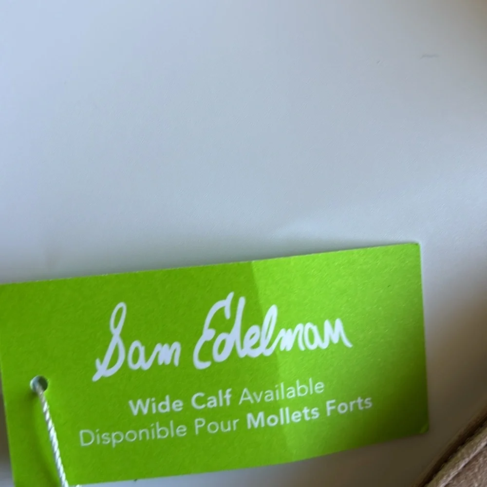 Sam Edelman Molly Suede Leather Knee High Nude Kitten Heel Boots (WIDE CALF) - Picture 6 of 11